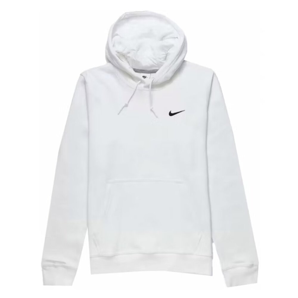 Nike Solo Swoosh Unisex Pullover Hoodie - White - Medium